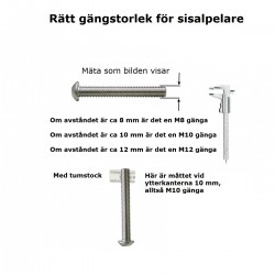 1 st Sisalpelare 30x15 cm M8 ljus Royal klösträd